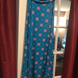 Lula Roe High waisted fold over maxi skirt